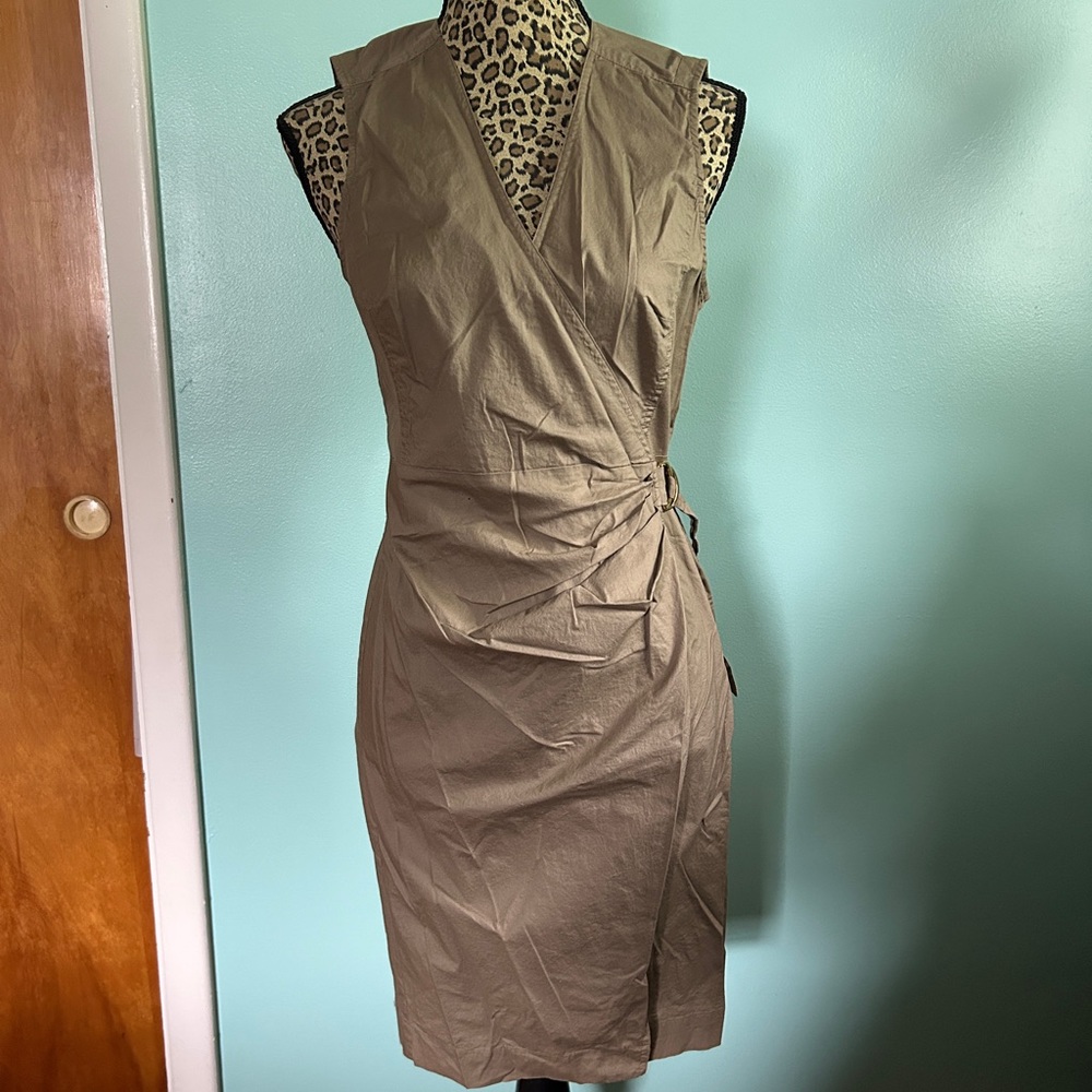 Tan Wrap Dress Moda International